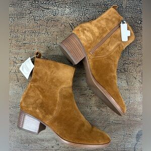 Via Spiga Ottavia Leather Suede Ankle Boots